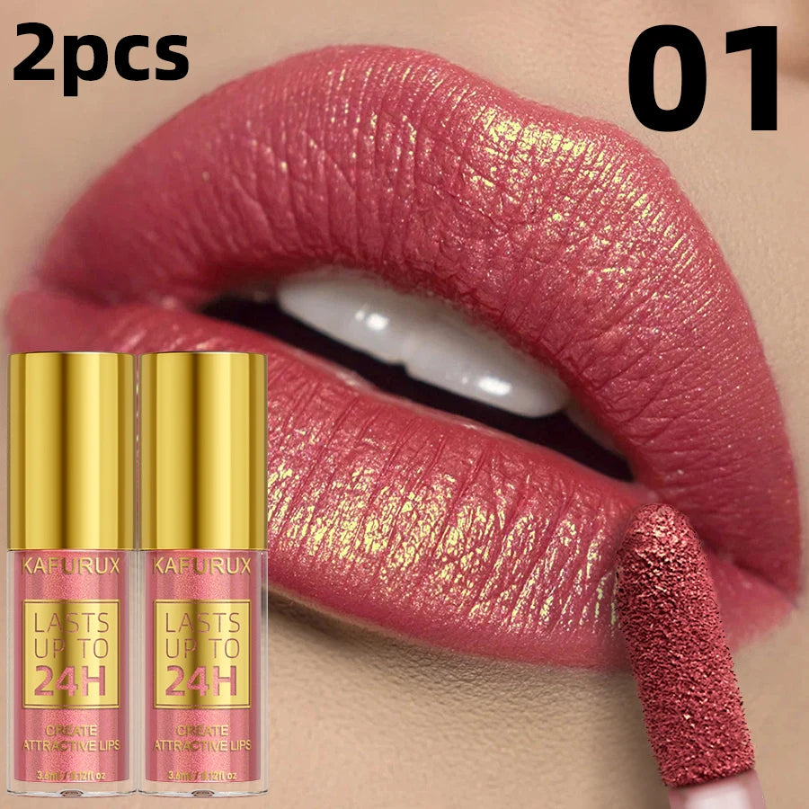 High‑Shine Glitter Lip Glaze (Matte to Sparkle)