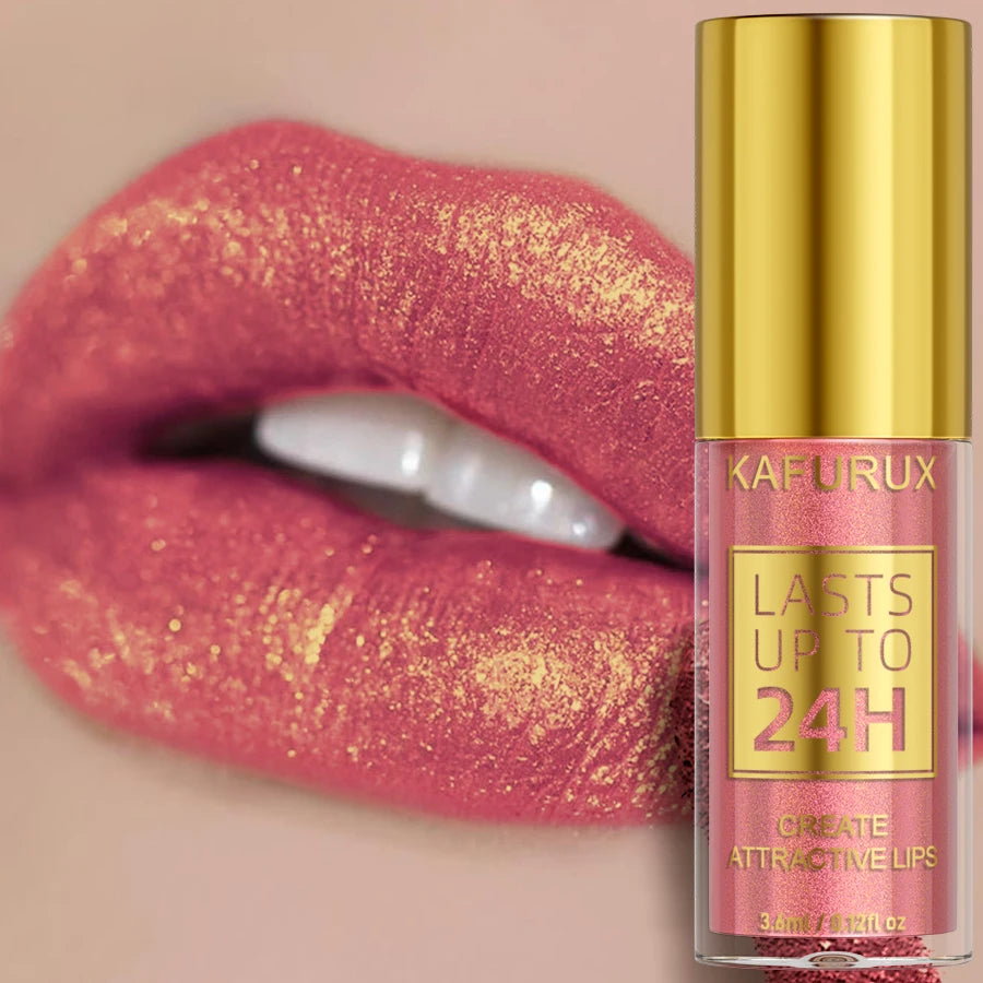 High‑Shine Glitter Lip Glaze (Matte to Sparkle)