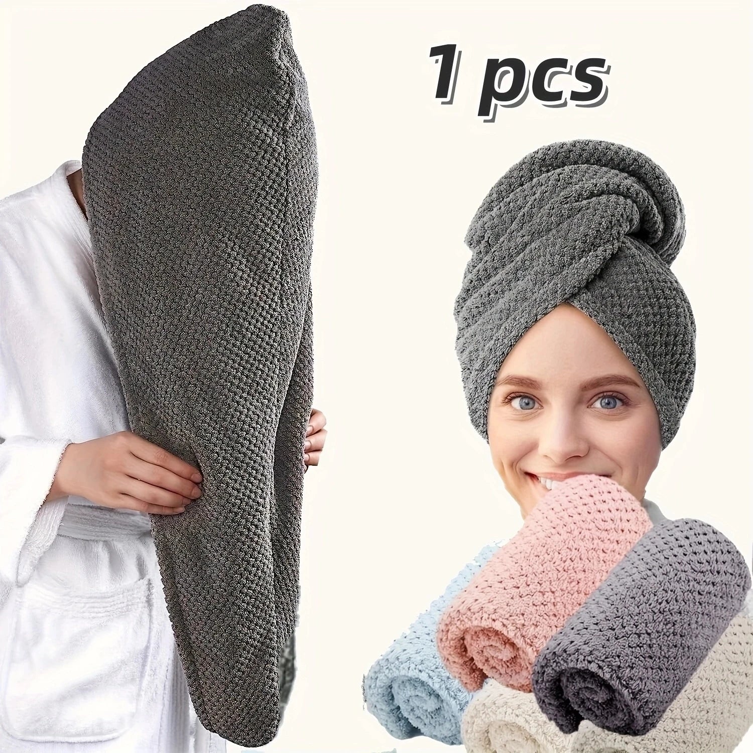 Microfiber Hair Drying Towel for Fast Drying