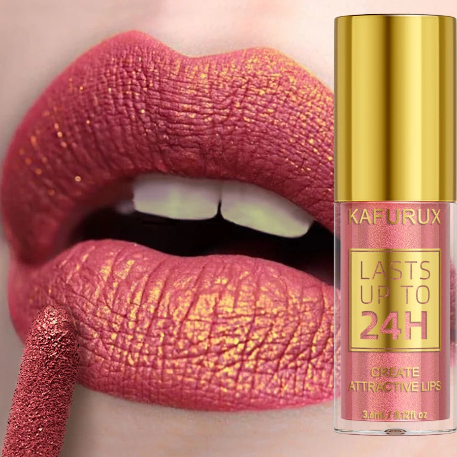 High‑Shine Glitter Lip Glaze (Matte to Sparkle)