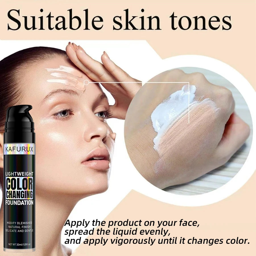 Color‑Changing Foundation for Natural Coverage