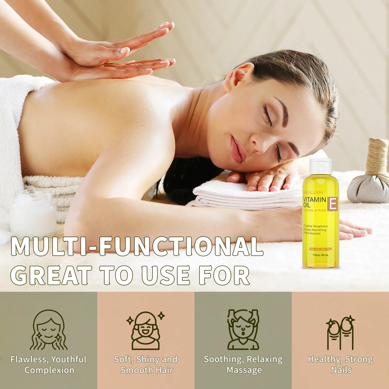 Pure Vitamin E Oil 50,000 IU (Plant‑Derived)