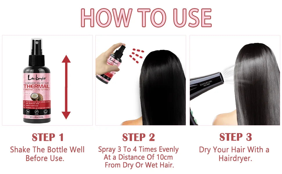 Thermal Heat Shield Spray for Hair (450°F)