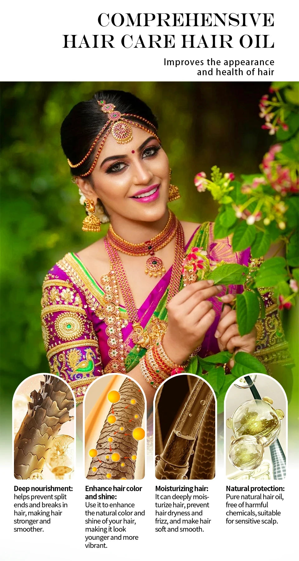 22‑Herb Ayurvedic Hair Oil (Coconut Base)